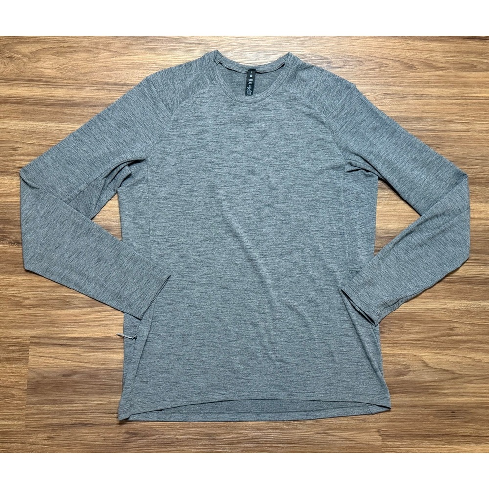 Lululemon Surge Long Sleeve Running Shirt Mens Heathered Grey (LM3DGZS) Sz L